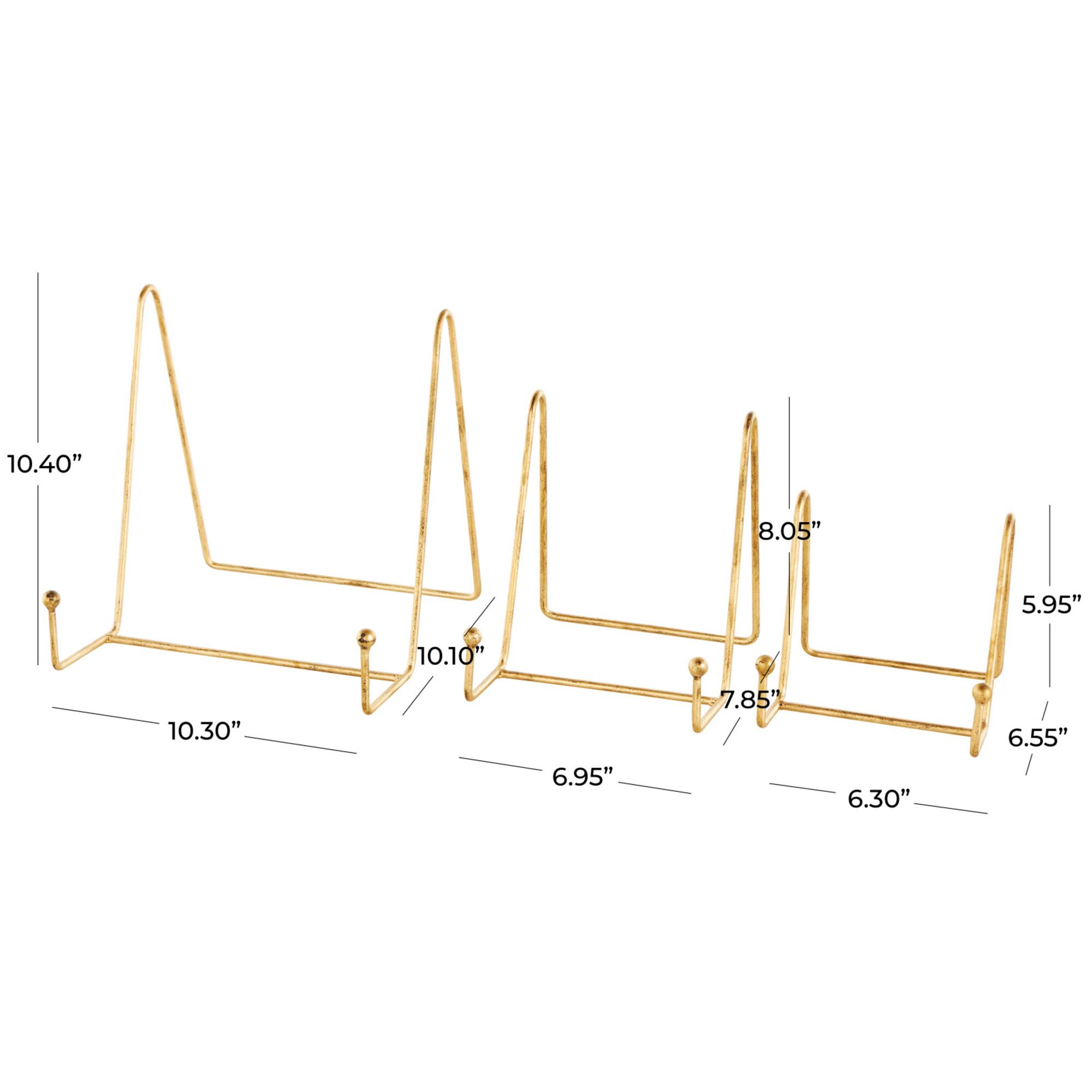 Gold Metal Wide Triangle Display Easel Set